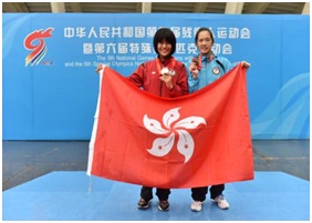 圖一：任國芬於四川2015全運會女子T36 100米及200米賽事分別奪得銀牌及銅牌